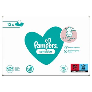 Chusteczki nawilżane dla wrażliwej skóry Pampers 12 x 52 sztuki