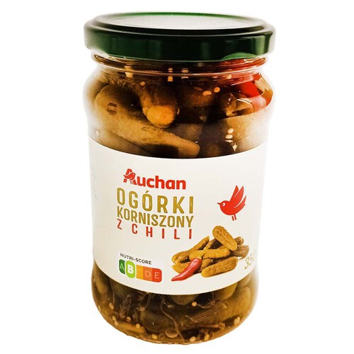 Korniszony z chilli Auchan 350 g