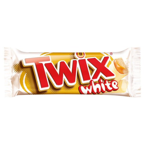 White Ciasteczka oblane karmelem i białą czekoladą Twix 46 g