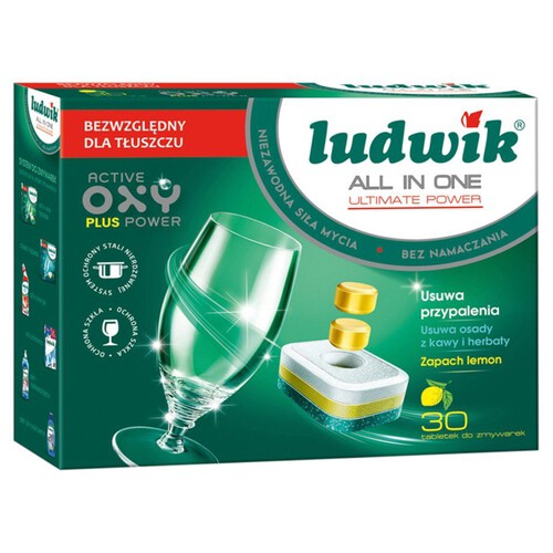 Ultimate Power tabletki do zmywarki o zapachu lemon Ludwik 30 tabletek