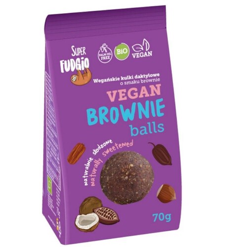 Wegańskie kulki daktylowe o smaku brownie Super Fudgio 70 g