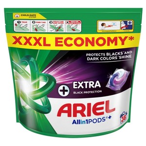 Kapsułki do prania czarnych tkanin + Extra Black Protection Ariel 38 kapsułek