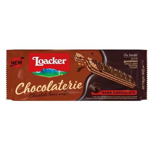 Wafle Chocolaterie w ciemnej czekoladzie Loacker 118 g