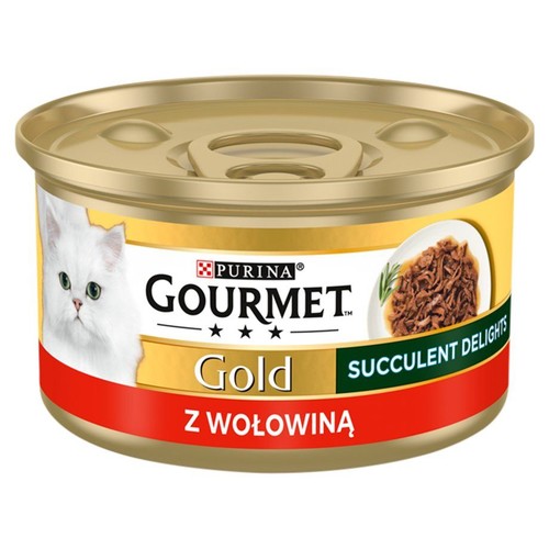 Karma mokra dla kotów z wołowiną Gourmet 85 g