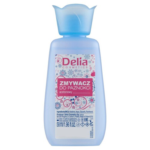 Zmywacz do paznokci acetonowy Delia 58 ml