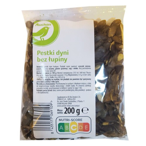 Pestki dyni Auchan 200 g