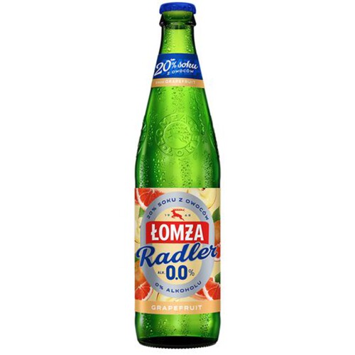 Piwo Radler bezalkoholowe grapefruit alk.0.0% obj. Łomża 500 ml