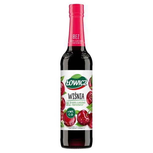 Syrop o smaku wiśniowym z witaminami C i D Łowicz 400 ml