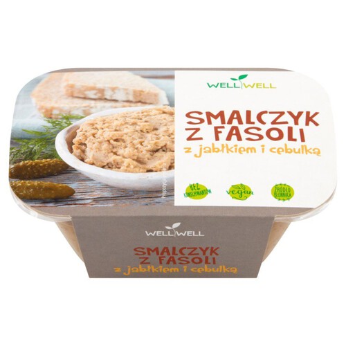 Smalczyk z fasoli z jabłkiem i cebulką  Well Well 125 g