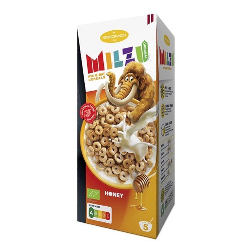 BIO Płatki żytnio-owsiane kółka miodowe  NORDCRUNCH 150 g