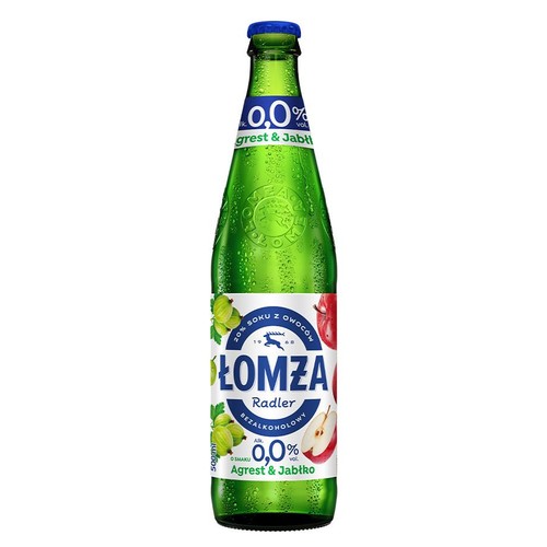 Piwo bezalkoholowe Radler o smaku agrestowym alk. 0,0% obj. Łomża 500 ml