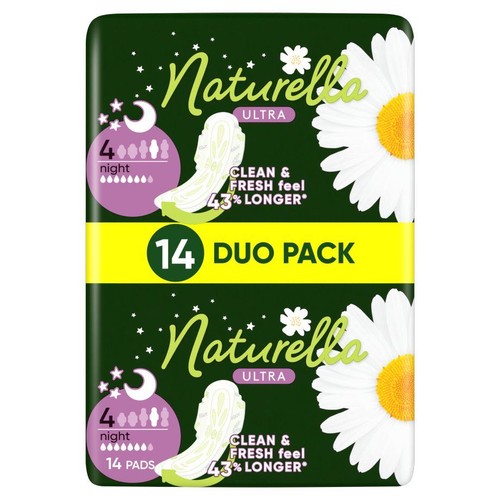 Podpaski ze skrzydełkami Ultra Night Naturella 14 sztuk