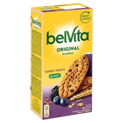 Ciastka zbożowe z owocami leśnymi belVita 300 g