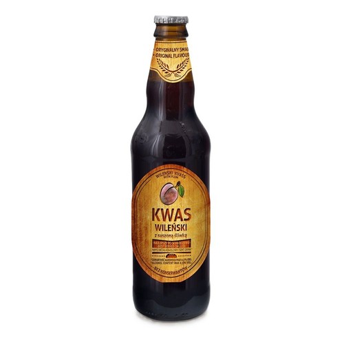 Kwas chlebowy Wileński z suszoną śliwką alk.0,5% obj. PolBioEco 500 ml