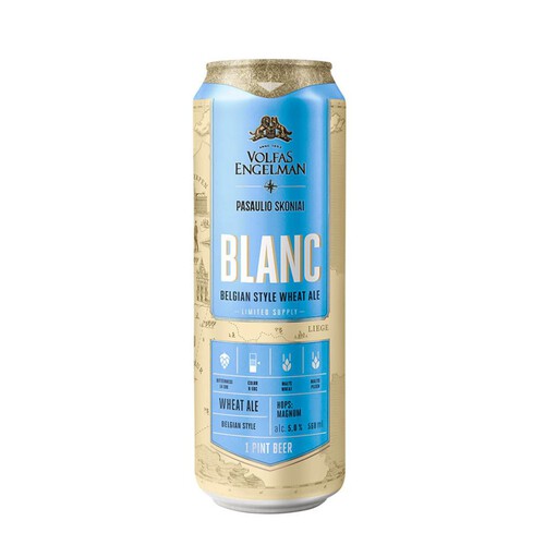 Piwo Blanc Belgian Style alk.5% obj. VOLFAS ENGELMAN 568 ml