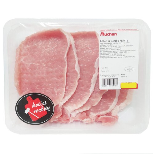 Kotlet ze schabu rozbity Auchan na wagę ok. 400 g