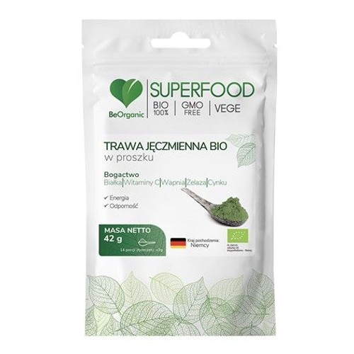BIO Superfood Trawa jęczmienna w proszku Be Organic 42 g
