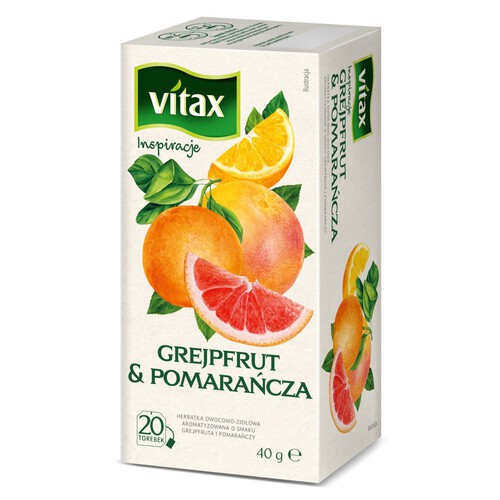 Herbata owocowa grejpfrut pomarańcza Vitax 20 torebek