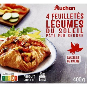 Przekąski z ciasta francuskiego z warzywami Auchan 400 g