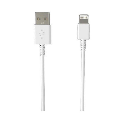 Kabel do ładowania USB-A i Lightning, biały.