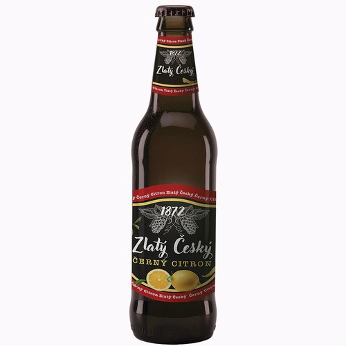 Piwo czeskie ciemne smakowe Cerny Citron o smaku cytrynowym alk. 3,0% obj. Zlaty Cesky 500 ml