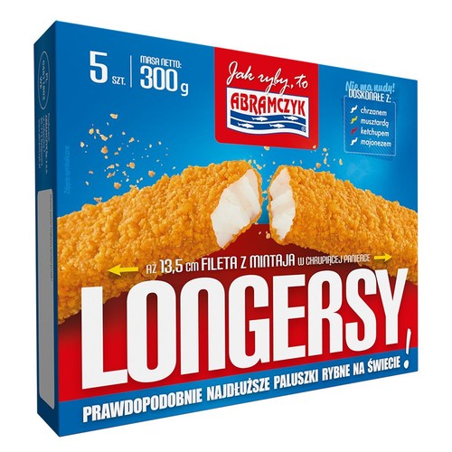 Longersy najdłuższe paluszki rybne Abramczyk 300 g