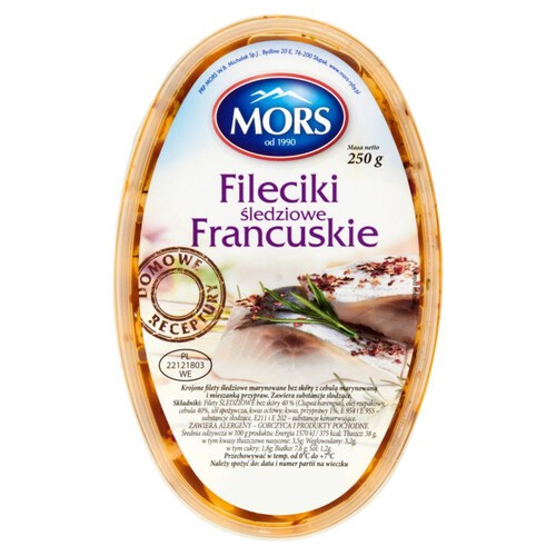 Fileciki śledziowe Francuskie Mors 250 g