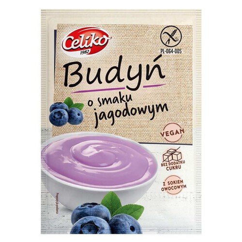 Budyń jagodowy bez cukru i glutenu Celiko 40 g