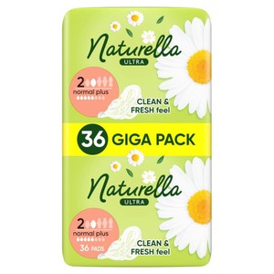 Podpaski ze skrzydełkami Ultra normal Naturella 36 sztuk