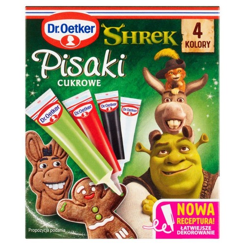 Pisaki cukrowe Shrek 4 kolory Dr.Oetker 4 x 17 g