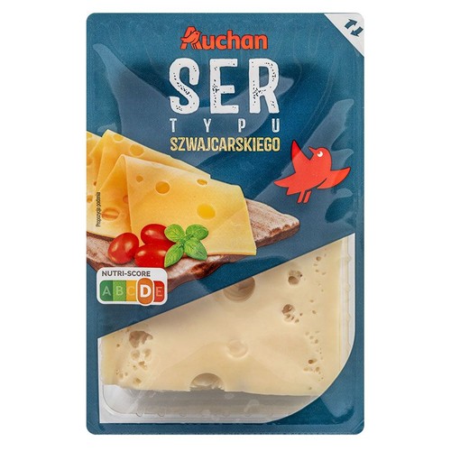 Ser typu szwajcarskiego plastry Auchan 500 g 