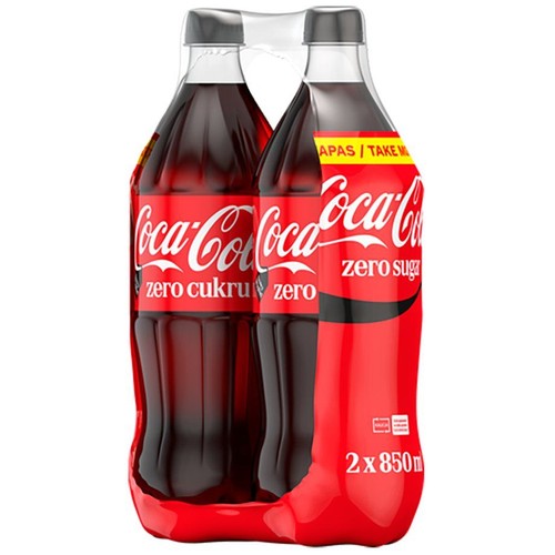Napój gazowany Zero Cukru o smaku cola  Coca-Cola 2 x 850 ml