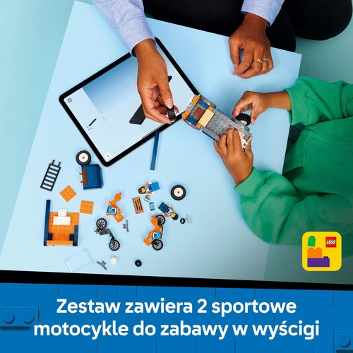 City Laweta dla motocykli 60491, zabawka z dwiema minifigurkami LEGO 1 sztuka