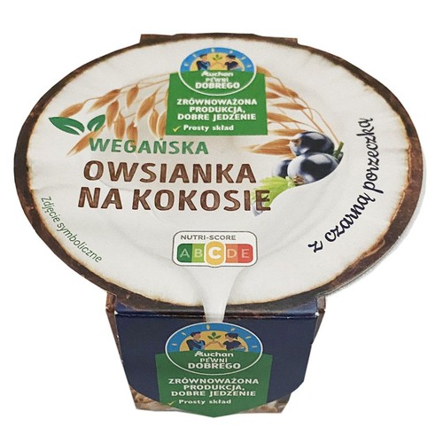 Wegańska owsianka na kokosie z czarną porzeczką Pewni Dobrego 210 g 