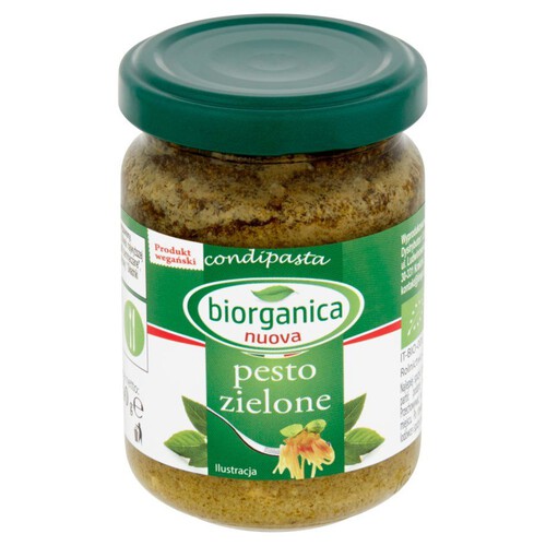 Pesto zielone. Sos na bazie bazylii Biorganica Nuova 140 g
