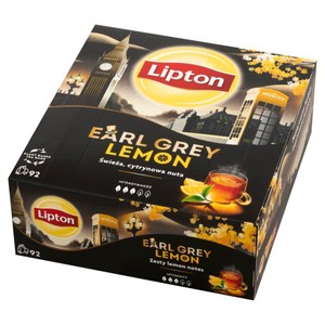 Herbata czarna ekspresowa Earl Grey Lemon Lipton 92 torebki