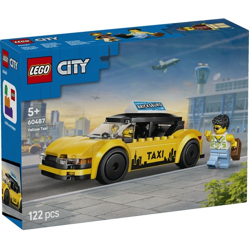City Żółta taksówka 60487, model samochodu z dwiema minifigurkami LEGO 1 sztuka