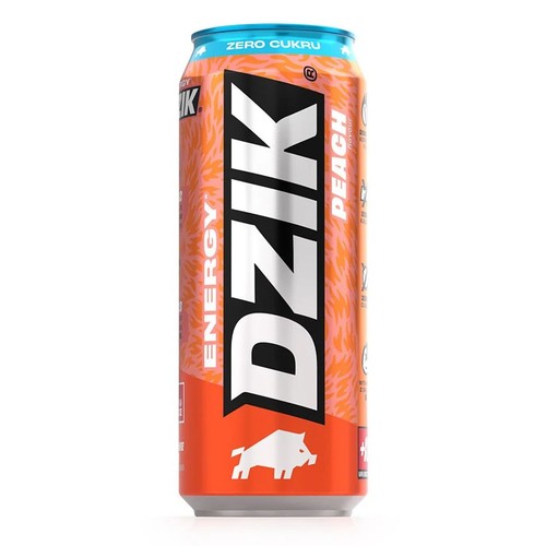 Napój energetyzujący Energy Peach Zero Kalorii  WK Dzik 500 ml