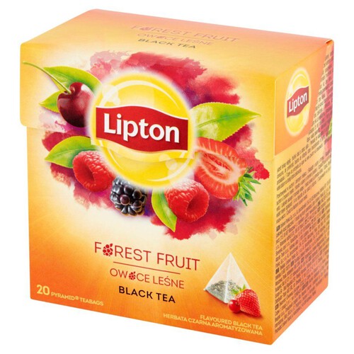 Herbata czarna aromatyzowana o smaku owoców leśnych Lipton 20 torebek