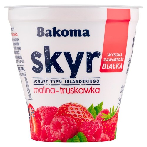 Jogurt Skyr malina – truskawka  Bakoma 300 g