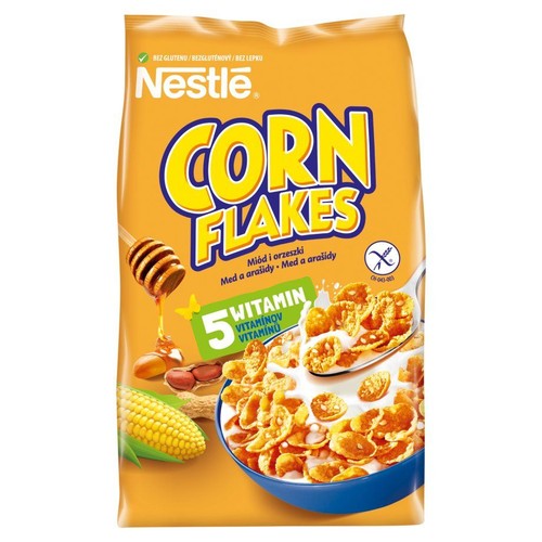 Płatki kukurydziane Corn Flakes miód i orzeszki Nestle 400 g