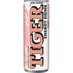 Napój energetyzujący Energy Drink Peach Zero Sugar o smaku brzoskwiniowym TIGER 250 ml