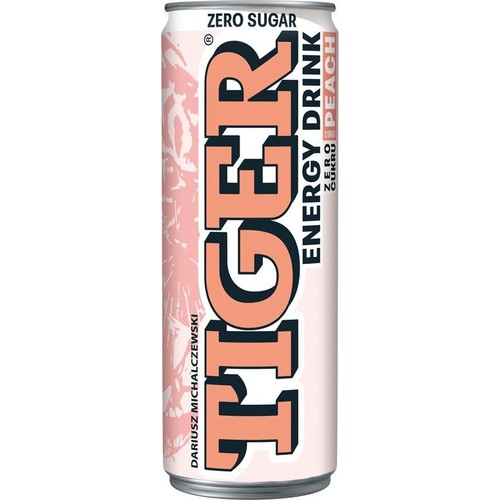 Napój energetyzujący Energy Drink Peach Zero Sugar o smaku brzoskwiniowym TIGER 250 ml