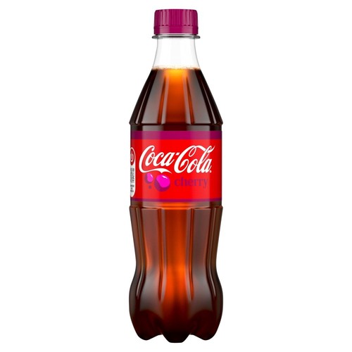 Napój gazowany o smaku cola i wiśniowym.  Coca-Cola 500 ml