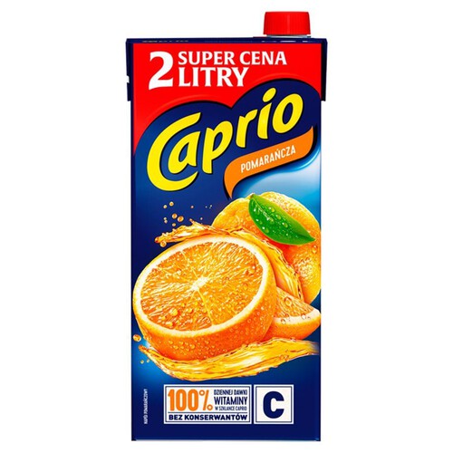 Napój niegazowany pomarańczowy Caprio 2 l