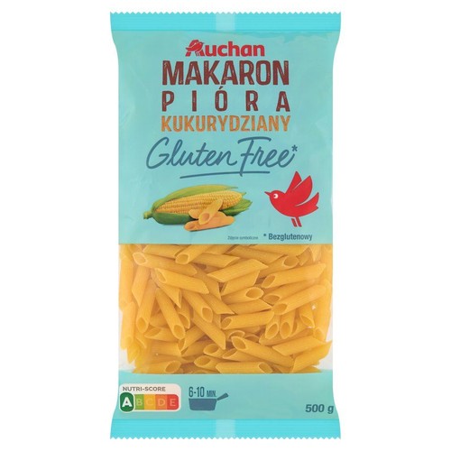 Makaron kukurydziany pióra bezglutenowy  Auchan 500 g