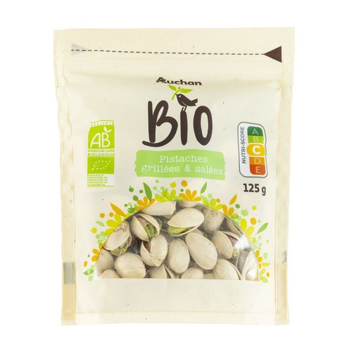 BIO Pistacje prażone solone Auchan 125 g