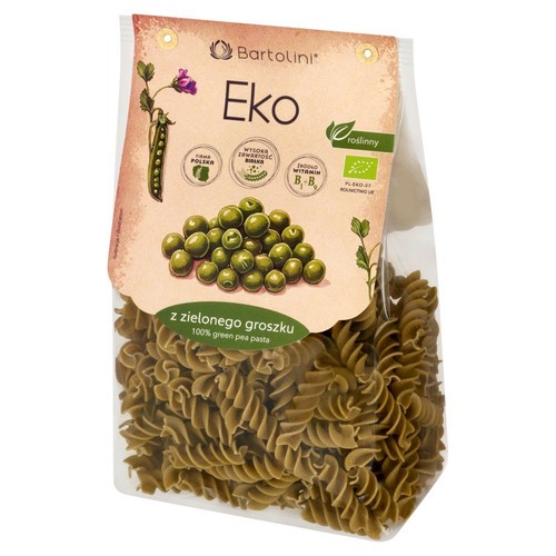 BIO  Makaron z zielonego groszku  Bartolini 250 g