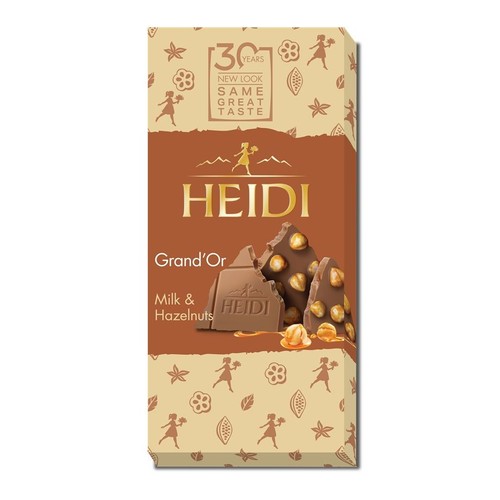 Mleczna czekolada z karmelizowanymi orzechami laskowymi Heidi 100 g