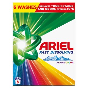 Proszek do prania Fast Dissolving Alpine Color 6 prań Ariel 330 g